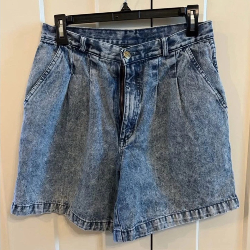 Vintage 80s Greatland Apparel Women’s Pleated Size 11 Jeans Shorts High Waist